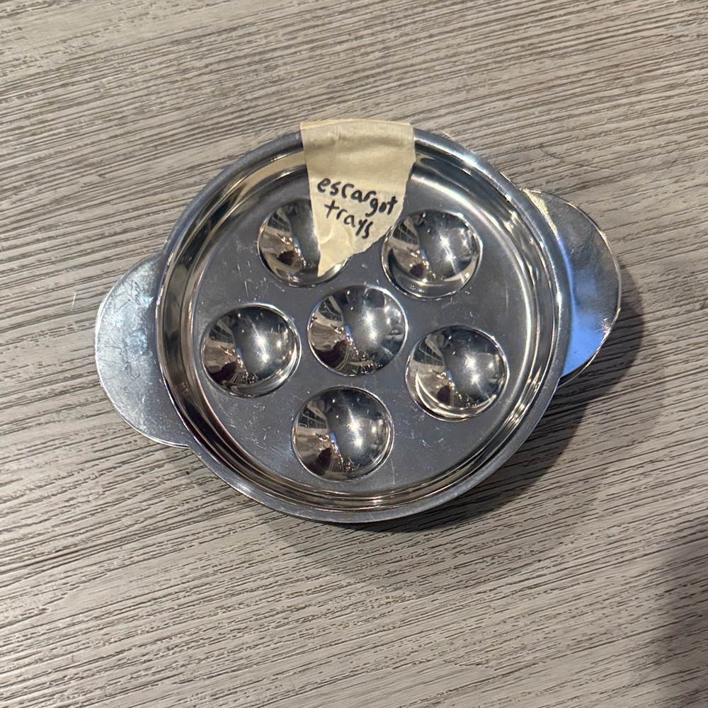 3 Silver Escargot Tray- Made in France 🇫🇷